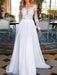 Wedding Dresses 2021 V Neck Long Sleeves Floor Length Lace Appliqued Buttons Chiffon Bridal Gowns