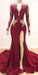 Long Sleeves Mermaid Evening Dress with Lace Appliques