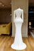 Long Sleeves Mermaid Prom Dress Satin Evening Dress White - Prom Dresses