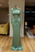Sage Green Long Sleeves Mermaid Prom Dress Satin