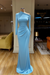 Sky Blue Long Sleeves Mermaid Prom Dress Satin