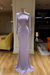 Lavender Long Sleeves Mermaid Prom Dress Satin