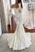 Long Sleeves Mermaid Wedding Dress Lace with Off Shoulder