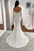 Long Sleeves Mermaid Wedding Dress Lace with Off Shoulder