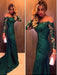 Trumpet/Mermaid Long Sleeves Off-the-Shoulder Lace Sweep/Brush Train Dresses - Prom Dresses