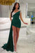 Charming Ruffles Satin Tight Homecoming Dress Short Prom Dress with Beadings Dark Green