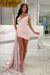 Charming Ruffles Satin Tight Homecoming Dress Short Prom Dress with Beadings Pink