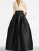 Long Sleeves V-Neck Satin A-Line/Princess Mother of the Bride Dress with Pockets