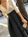 Long Sleeves V-Neck Satin A-Line/Princess Mother of the Bride Dress with Pockets