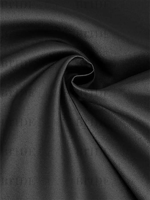 Long Sleeves V-Neck Satin A-Line/Princess Mother of the Bride Dress with Pockets
