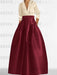V-Neck A-Line Princess Gown with Long Sleeves and Pockets for the Mother of the Bride