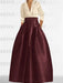 V-Neck A-Line Princess Gown with Long Sleeves and Pockets for the Mother of the Bride