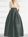 V-Neck A-Line Princess Gown with Long Sleeves and Pockets for the Mother of the Bride