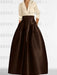 V-Neck A-Line Princess Gown with Long Sleeves and Pockets for the Mother of the Bride