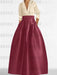 V-Neck A-Line Princess Gown with Long Sleeves and Pockets for the Mother of the Bride