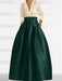 V-Neck A-Line Princess Gown with Long Sleeves and Pockets for the Mother of the Bride
