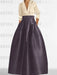 V-Neck A-Line Princess Gown with Long Sleeves and Pockets for the Mother of the Bride