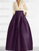 V-Neck A-Line Princess Gown with Long Sleeves and Pockets for the Mother of the Bride