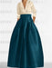 V-Neck A-Line Princess Gown with Long Sleeves and Pockets for the Mother of the Bride