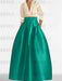 V-Neck A-Line Princess Gown with Long Sleeves and Pockets for the Mother of the Bride