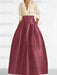 V-Neck A-Line Princess Gown with Long Sleeves and Pockets for the Mother of the Bride