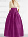 V-Neck A-Line Princess Gown with Long Sleeves and Pockets for the Mother of the Bride