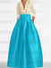 V-Neck A-Line Princess Gown with Long Sleeves and Pockets for the Mother of the Bride