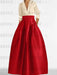 V-Neck A-Line Princess Gown with Long Sleeves and Pockets for the Mother of the Bride