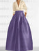 V-Neck A-Line Princess Gown with Long Sleeves and Pockets for the Mother of the Bride