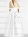V-Neck A-Line Princess Gown with Long Sleeves and Pockets for the Mother of the Bride