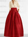V-Neck A-Line Princess Gown with Long Sleeves and Pockets for the Mother of the Bride