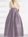 V-Neck A-Line Princess Gown with Long Sleeves and Pockets for the Mother of the Bride