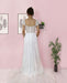 Long White Spaghetti Strap Sleeveless Elegant Tulle Prom Dress