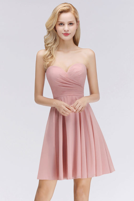 Simple Short Bridesmaid Dresses -Bridelily Simple Short Bridesmaid Dresses -Bridelily