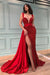 Luxurious Red Sequin Slip Prom Dress Sleeveless