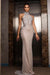 Luxury Halter Silver Nude Beaded Evening Dress