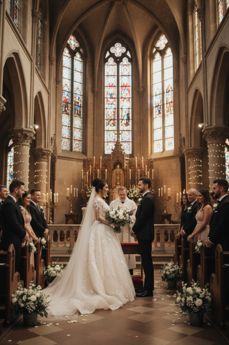 luxury chapel dress Oine 2026 White Wedding Dress Luxury A-Line Lace Sweetheart Neckline Chapel Train With Detachable Flaps Customized Bride Gown
