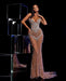 Long Sleeveless V Neck Mermaid Prom Dress