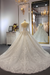 Luxury O-Neck Long Sleeves Lace- Up Ball Gown wedding Dresses - wedding dresses