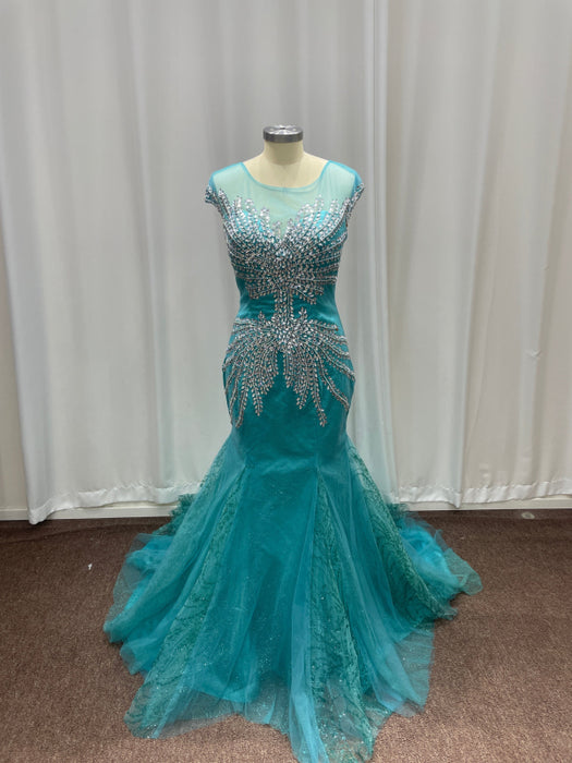 Luxury Off-the-Shoulder Beadings Mermaid Evening Gown - Prom Dress