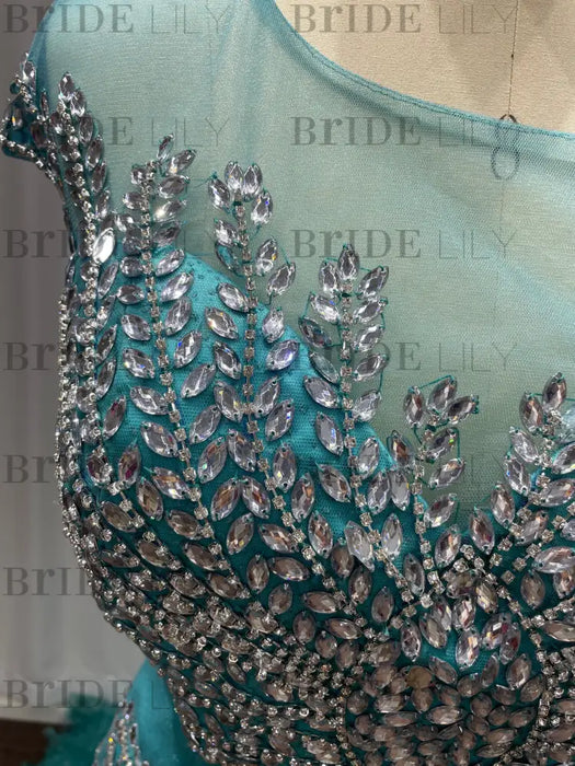 Luxury Off-the-Shoulder Beadings Mermaid Evening Gown - Prom Dress