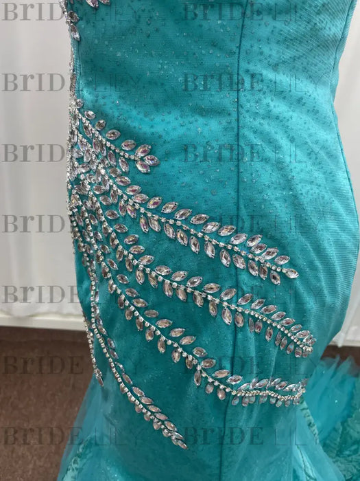 Luxury Off-the-Shoulder Beadings Mermaid Evening Gown - Prom Dress