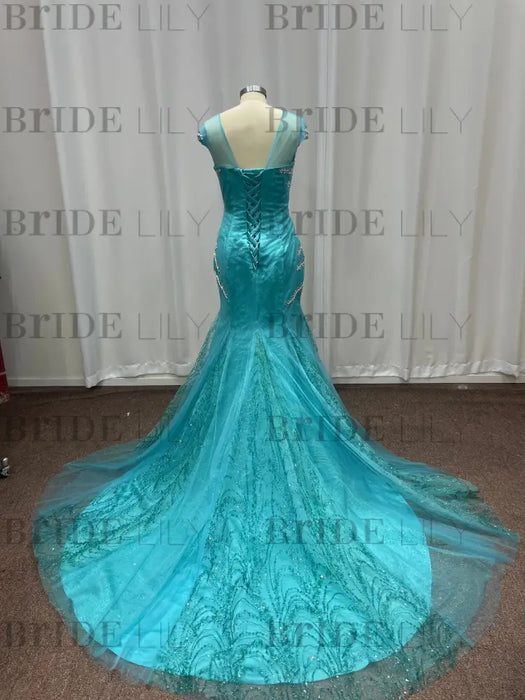 Luxury Off-the-Shoulder Beadings Mermaid Evening Gown - Prom Dress