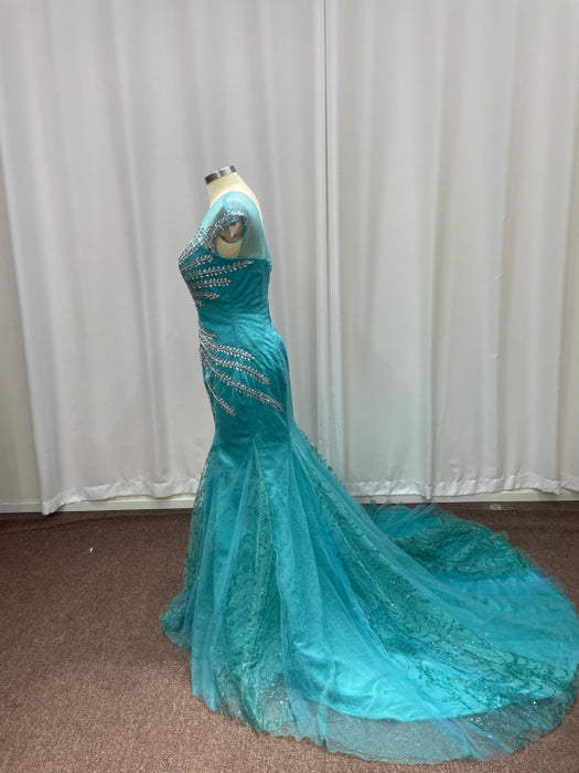 Luxury Off-the-Shoulder Beadings Mermaid Evening Gown - Prom Dress