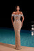Luxury Off-the-Shoulder Shiny Embellishments Mermaid Evening Gown with Beadings