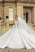 Luxury Square Neck Sequins Ball Gown Wedding Dress Sleeveless
