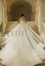 Luxury Square Neck Sequins Ball Gown Wedding Dress Sleeveless