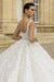 Luxury Square Neck Sequins Ball Gown Wedding Dress Sleeveless