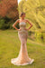 Luxury Strapless Champagne Mermaid Evening Dress with Crystals