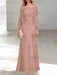 2 A-Line/Princess Scoop Mother of the Bride Dresses with Pleated & Lace Appliques Floor-Length